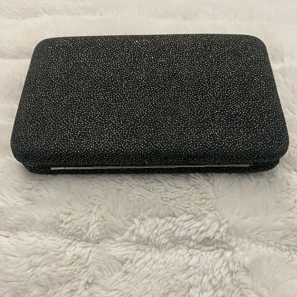 Chic Black Sparkle Clutch Wallet